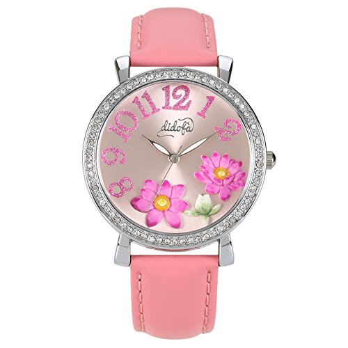 Montre analogique 3D femme DF-3020D finition premium et boîtier en acier brillant