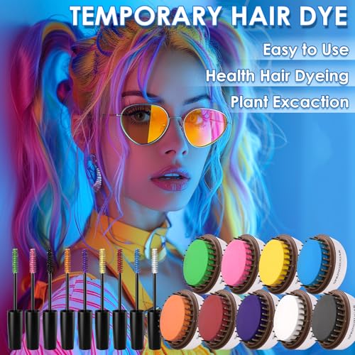 Springsugar Purple Temporary Hair Chalk Color Comb + Washable Hair Mascara Dye For Girls Kids thumb #5