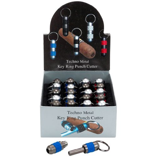 Techno Cigar Punch, Rubberized Grip,*GREY*