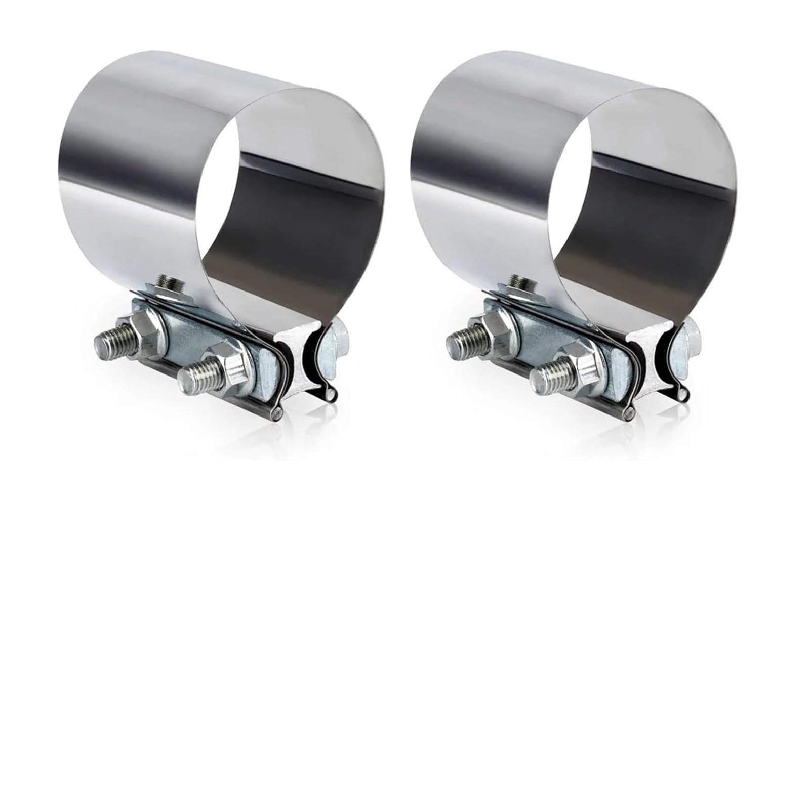 Schlauchschellen, V-Band-Klemme Universal-Auspuff Edelstahl Silber 40-83 Mm Autozubehör
