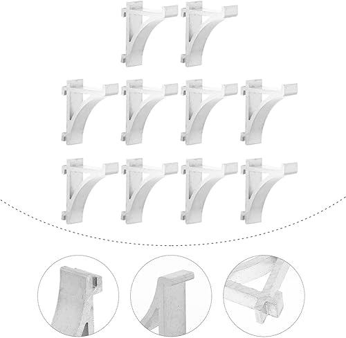 Miniatura 3 de Soporte para estante, 8 unidades, clips de aluminio para estante de refrigerador, soporte para refrigerador, abrazadera de soporte para