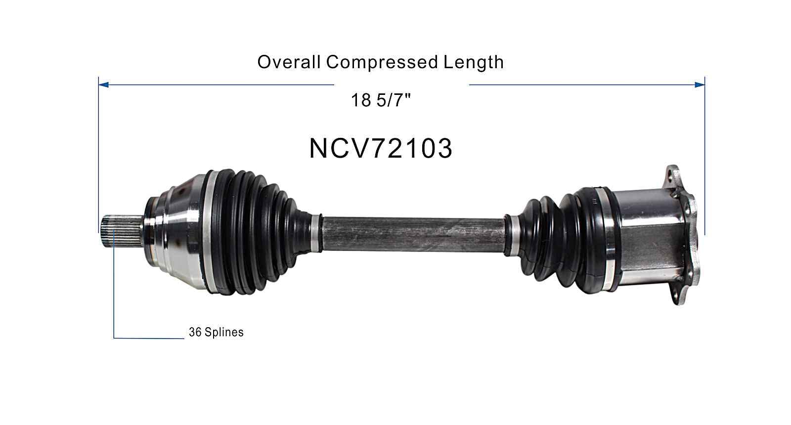 Amazon.com: GSP NCV72103 CV Axle Shaft Assembly - Left Front