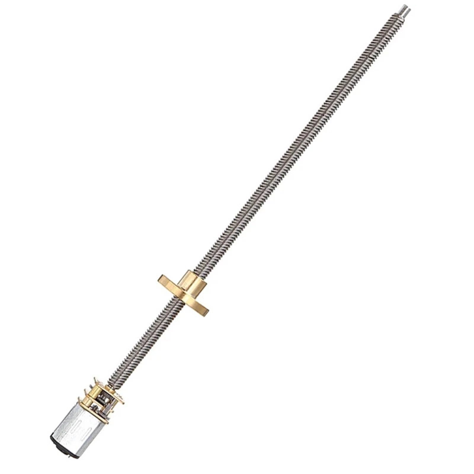 GA12-N20 elektryczny silnik przekładniowy DC 3 V/6 V/12 V mikro silnik przekładniowy z reduktorem T5 x 160 mm wałek śrubowy silnik redukcyjny gwintu o niskiej prędkości (50_12V)