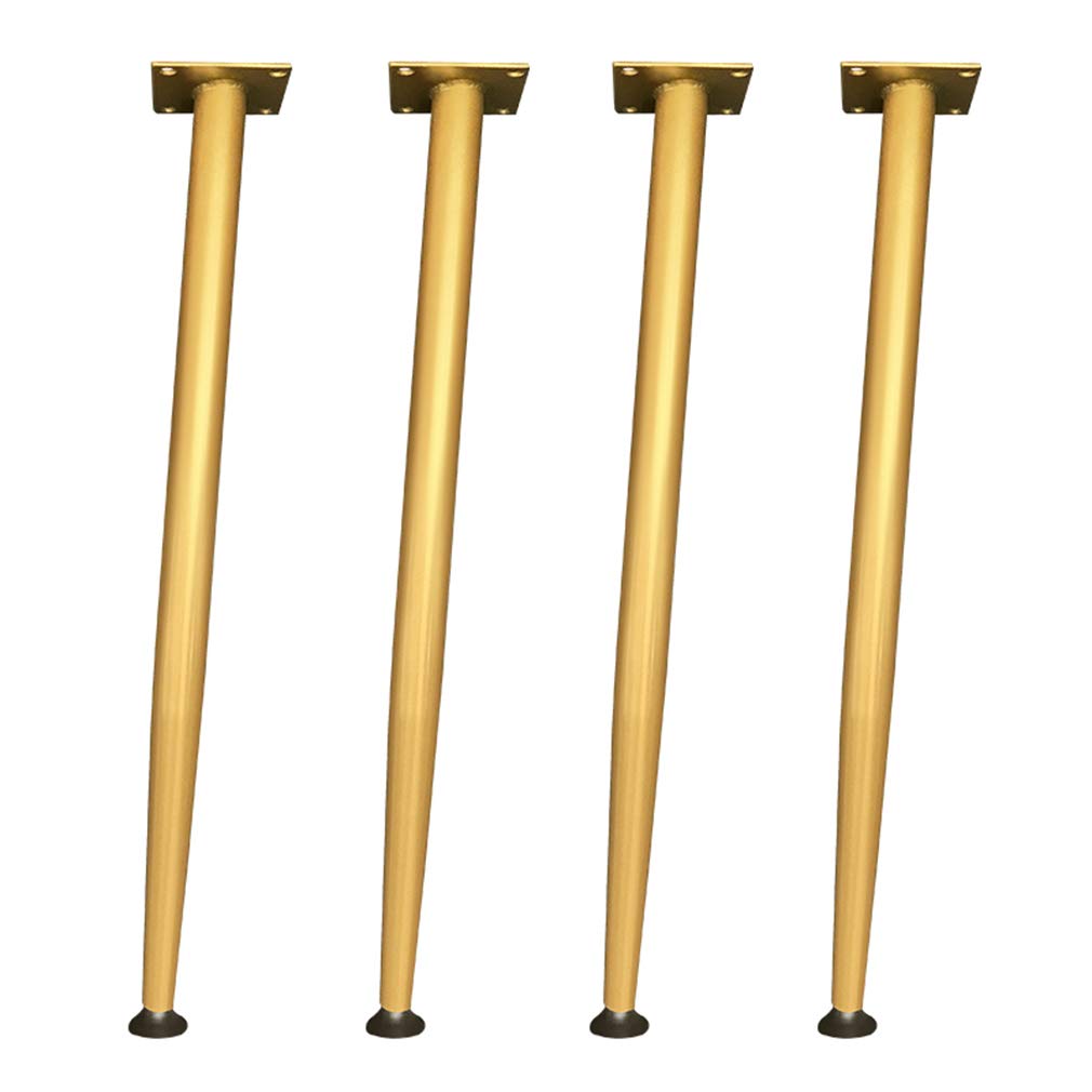 Regulowane metalowe nogi stołowe zestaw 4 mebli do kawy jadalni biurko komputerowe wysokość 43 72 cm konfigurowalne zawiera akcesoria instalacyjne (złote 72 cm)