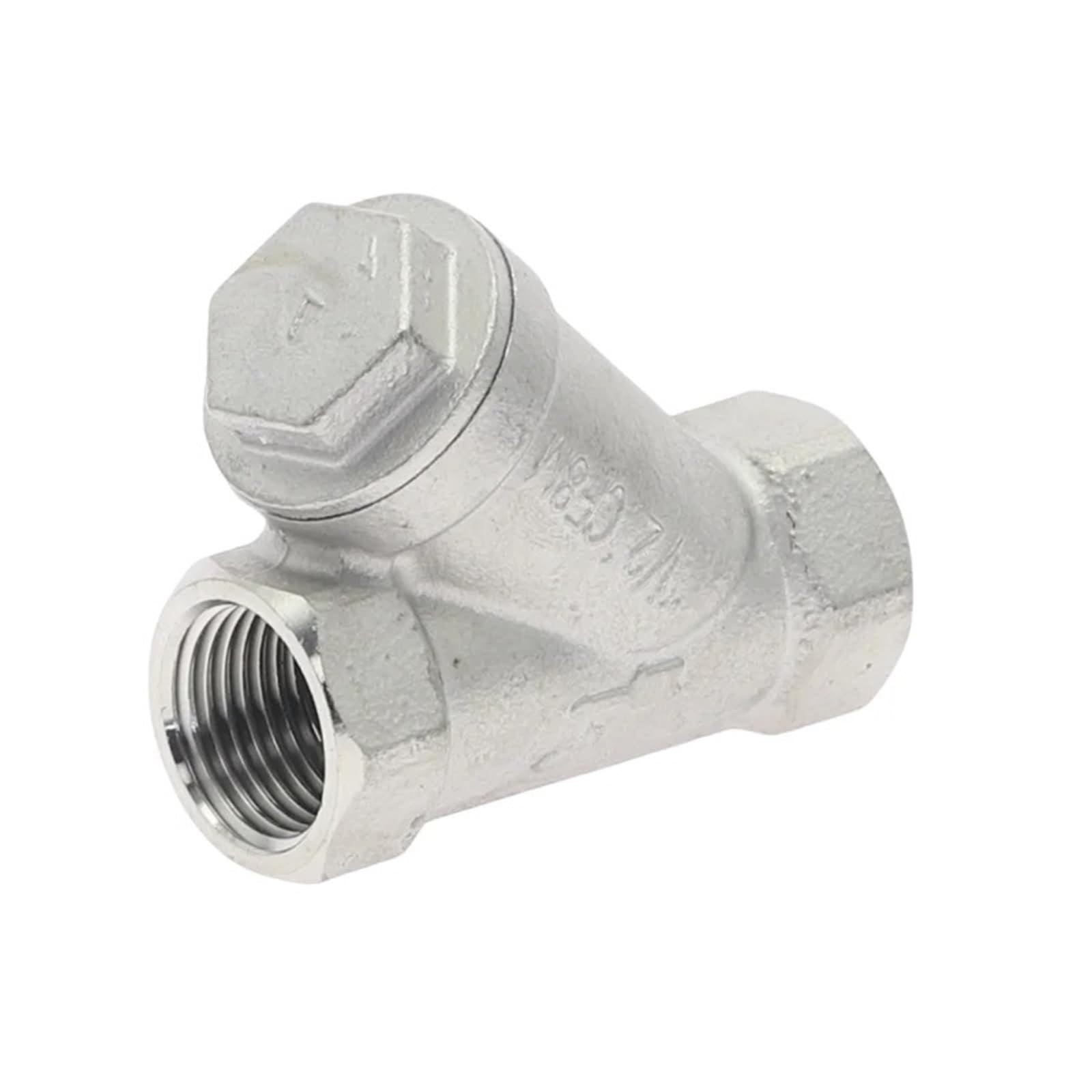 Vanne en Y en acier inoxydable 304 filetée 1-1/4 pouce pour contrôle des fluides