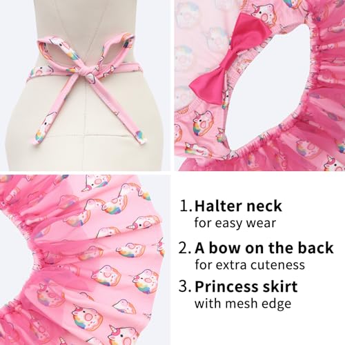 Image of CuteBone One Piece Dog Bikini Swimsuit Dress - Puppy Bathing Suit Costume for Small Dogs - Comfortable & Stylish Pet Clothes for Summer Pool, Beach & Play LTDB18XXS