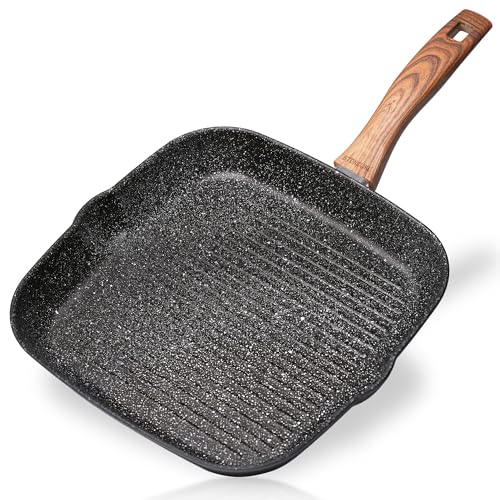 STONELINE Back to Nature Grillpfanne 28 x 28 cm, Aluguss Pfanne...