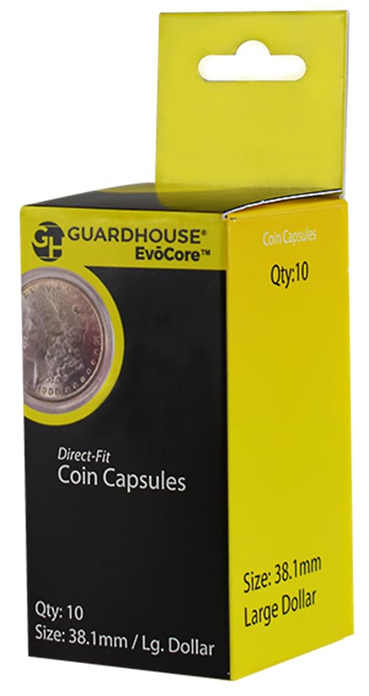 Guardhouse Box of 10 Direct Fit 38.1mm Coin Holders LARGE DOLLARS