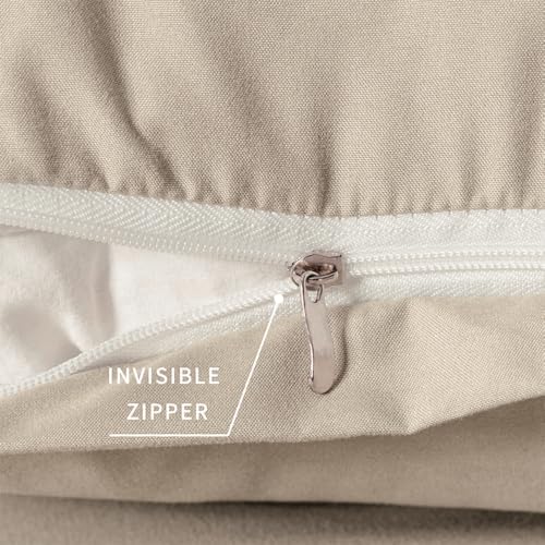 Image of Body Pillow Pillowcase with Zipper 1 piece,Taupe,20 inchx54 inch