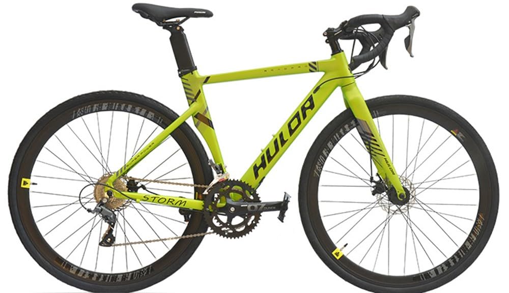 Bicicleta Carretera 700C Aleación Aluminio con Freno Disco 16 Velocidades Y Doble Suspensión para Descenso Y Todoterreno Fibra Carbono A,48