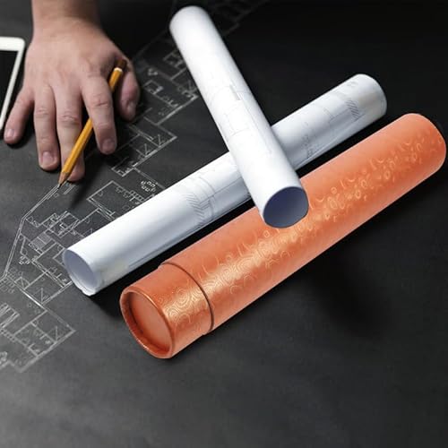 Operitacx 2er-box Zylinderkasten Push-up-röhren Aus Kraftpapier Versandrohre Mit Verschluss Kraftkartonröhren Versandhülsen Aus Kraftpapier Braune Papierröhre Spezialpapier Ziehen Poster