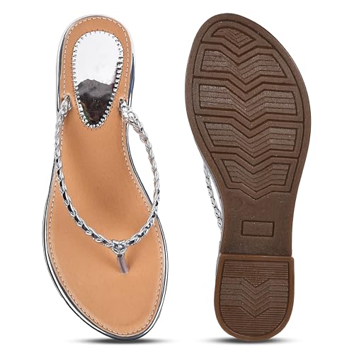 Image of JM LOOKS Women's Casual All Day Flat Slippers Comfortable Sole, Stylish Design, Ideal for Women & Girls