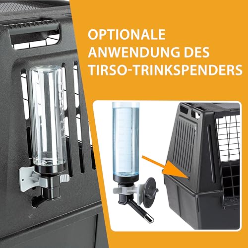 Ferplast Hundebox Auto, Atlas CAR Scenic 80 SE, extra Belüftung, Ablagefach, Doppelte Schiebeöffnung mit Sicherheitshaken L 82 x W 51 x H 61 cm – Max 20 kg