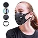 Produktbild Unisex Anti Smoke Dust Luftreinigende Gesichtsmaske Kohlefilter Multi Layer mit Atemventil, Soft Half Face Mask, Mode Wiederverwendbare waschbare Outdoor Maske, Outdoor-Aktivitäten