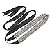 Produktbild Remedios Kristall Strass Gürtel Satin Schärpe Brautgürtel für Hochzeit Party Brautjungfernkleider, Schwarz