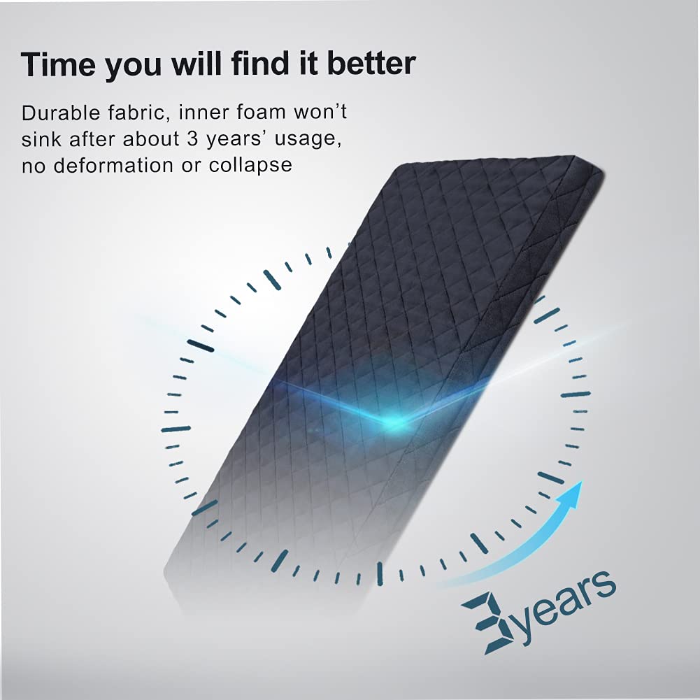 Hero Dog Large Dog Bed for Large Dogs, 39" Orthopedic Dog Bed for Rest with Removable Washable Cover - Soft Flannel Top Pet Beds with Anti Slip Bottom, Dark Grey L