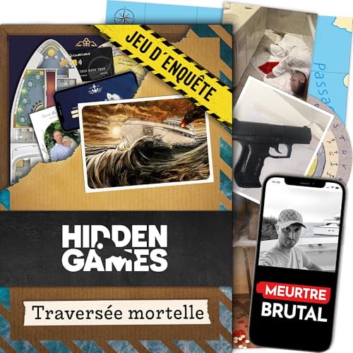 Hidden Games Dossier Criminel - Traversée mortelle - Français - Jeu de Crime, Jeu de détective, Escape Game, Affaires criminelles, enquête immersive, Jeux...