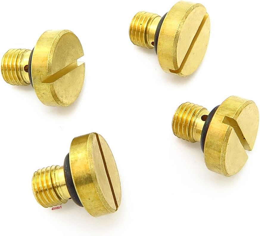 4 Pack Carburetor Float Bowl Drain Screw Fits Honda CB350F CB400F CB500 CB550 CB750 Kawasaki KZ650 KZ1000 Z1R
