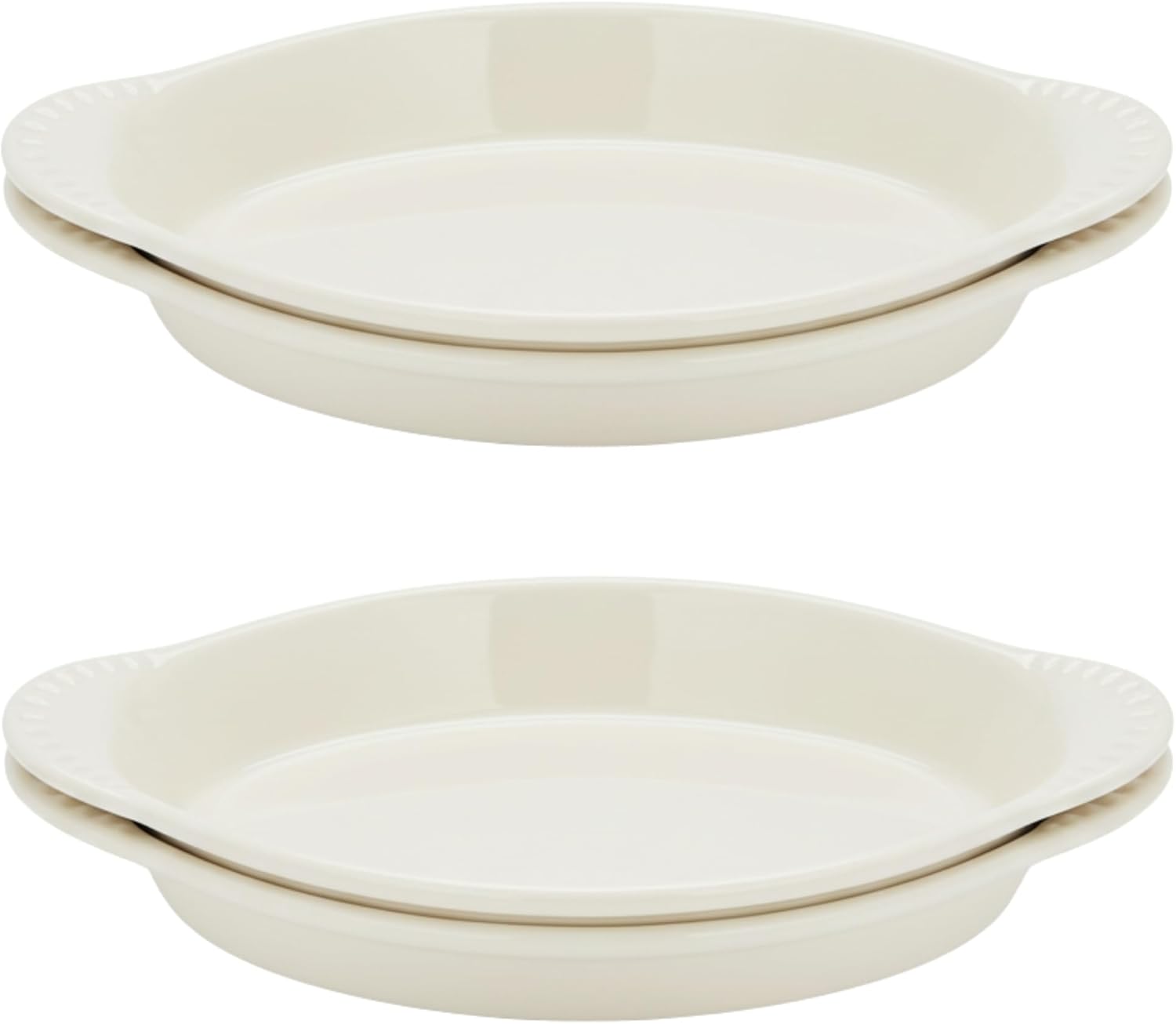 8 oz Rarebit Dish Set of 4 – European White Ceramic Oval Bakeware for Welsh Rarebit, Mac and Cheese, Baked Eggs, Desserts, Dips, Sides – Vintage Oven Safe Tableware