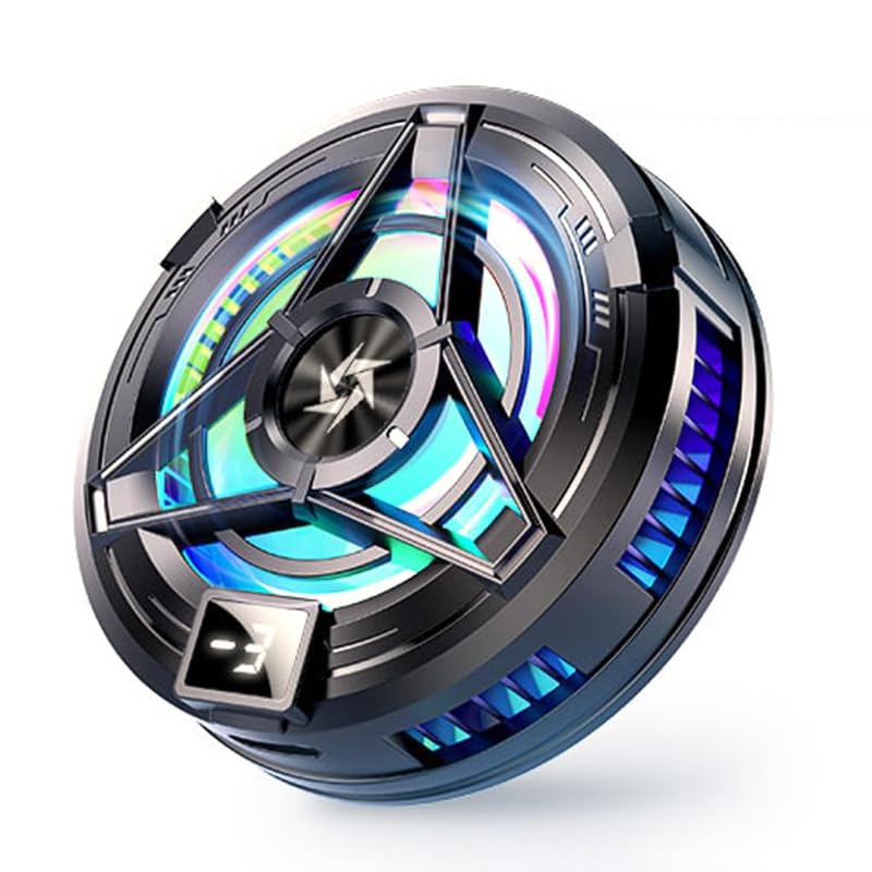 Drumstone 𝟏𝟓 𝐘𝐞𝐚𝐫𝐬 𝐖𝐚𝐫𝐫𝐚𝐧𝐭𝐲 RGB Gaming Cooling Pad for Smartphones, Advanced Heat Dissipation with Silent Fan & Vibrant LED Lights-image-33