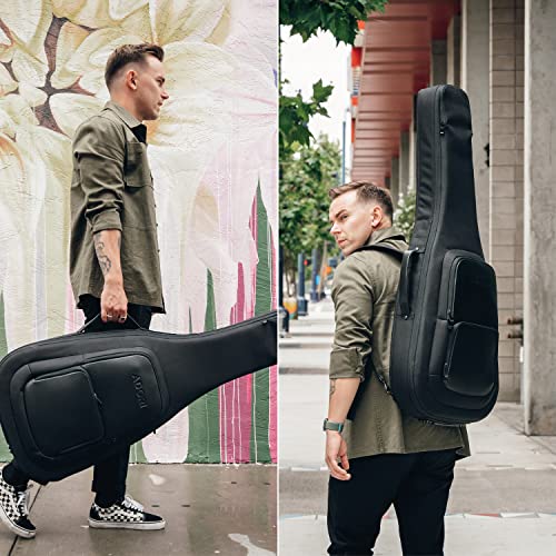 Adori Slimtech Electric Guitar Case - Amplified Guitar Bag Soft Case With Eva Protector For Mini Amp, Laptop Compartment, Pockets Galore, Travel Guitar Bag (Bag Only, Amplifier Separate) #TOP5