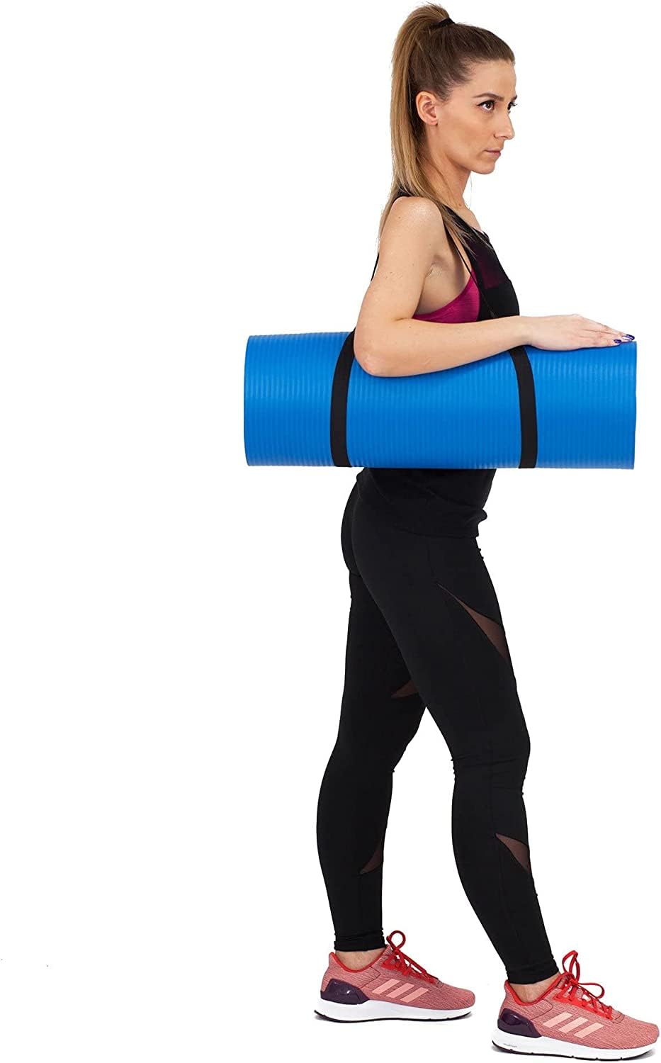 TechFit Fitness Tappetino Yoga Professionale - Ideale per Palestra in Casa, Esercizi del Pavimento, Campeggio, Stretching, Pilates 10 e 15 mm