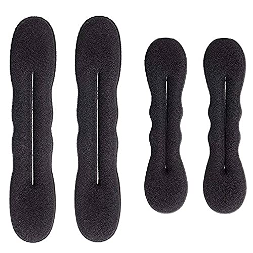 4 Pieces Hair Bun Maker，Inclde 2 Large Donut Hair Buns 2 Medium Bun Makers…