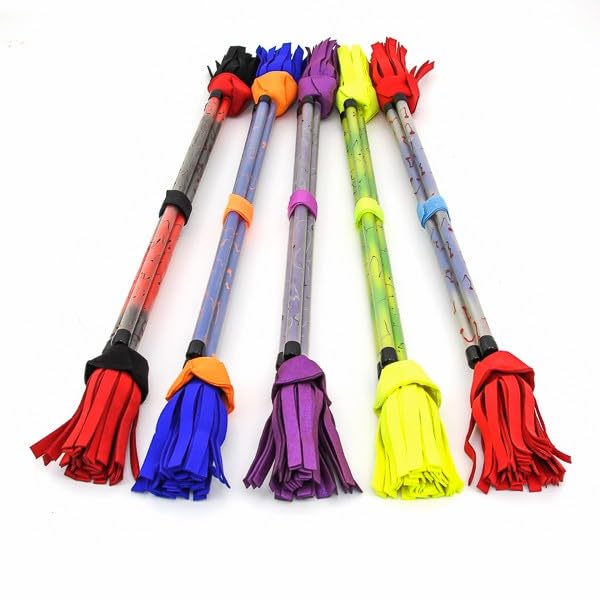Flowerstick Juggle Dream Picasso avec baguettes silicone jaune vert - 7