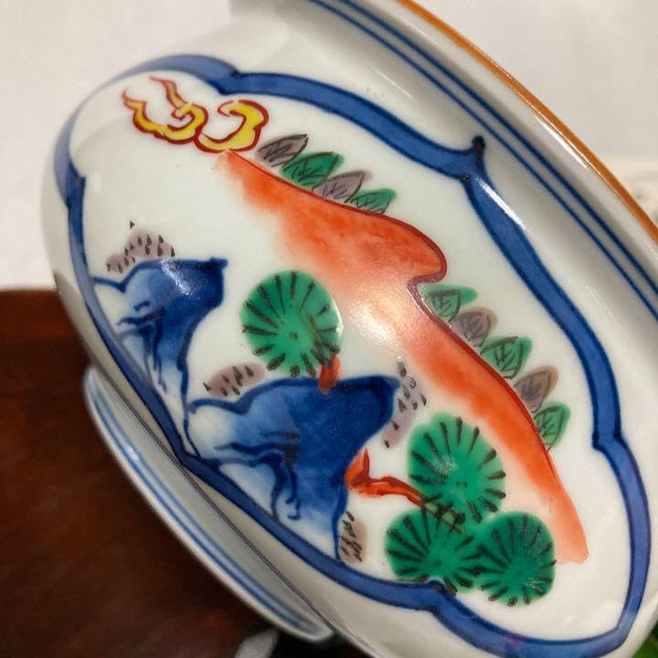 Amazon.co.jp: 京焼 清水焼 橋本龍岳 建水 山水染付色絵 茶道具