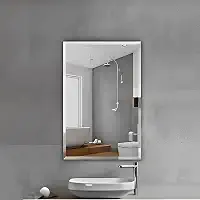 Genérico Espelho Retangular Decorativo Multiuso Para Banheiro Quarto Com Bisotê 60x40