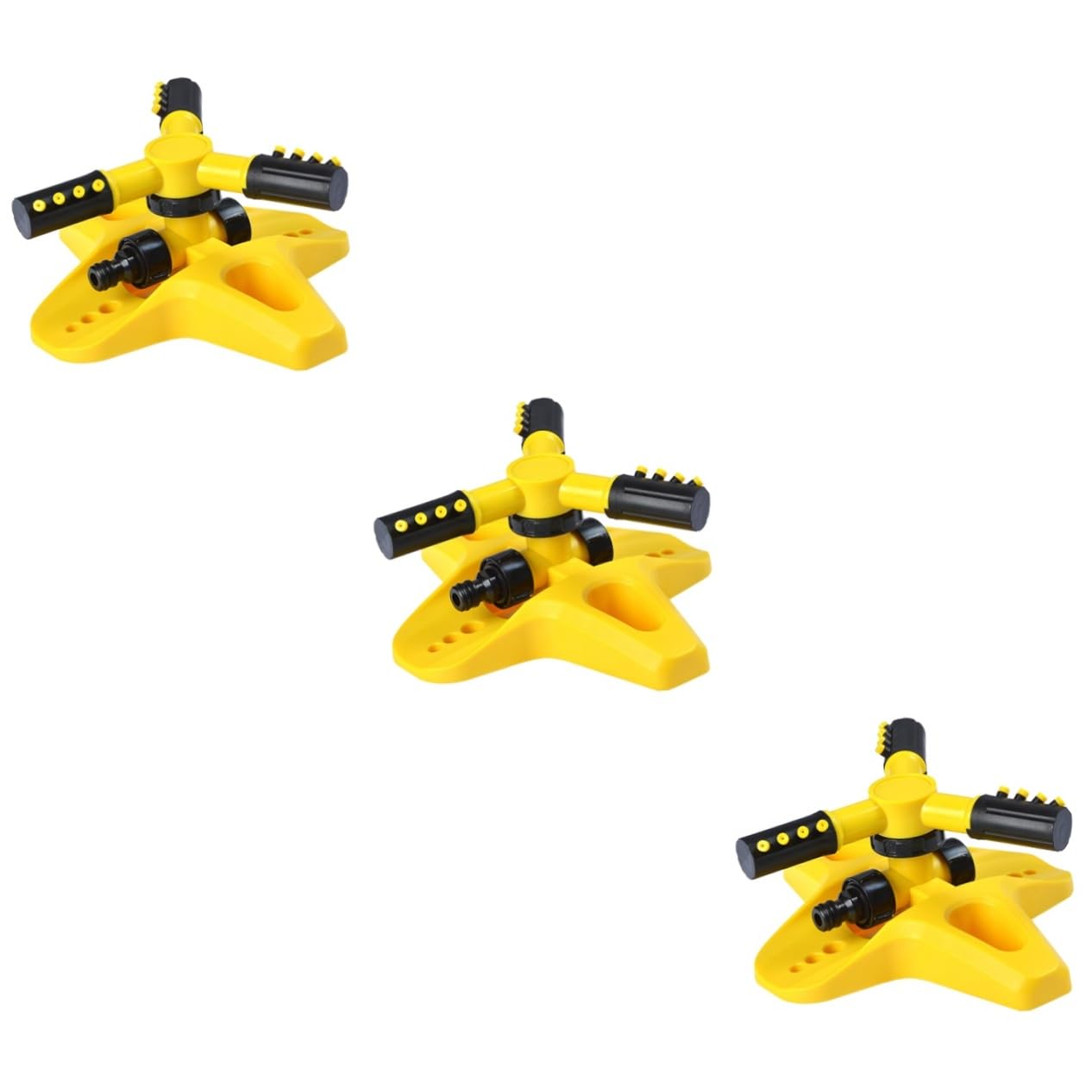 3 Pièces Arroseur Rotatif Automatique pour Jardin Irrigation pour Pelouses Plantes Matériaux Résistants Eau