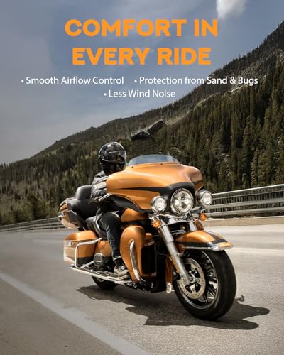 Image of PBYMT 5 inch Windshield Windscreen Compatible for 96-13 Harley Davidson Touring Street Glide Electra Glide FLHT FLHTCU Ultra Classic Glide FLHX FLHTK Tri Glide 1996-2013, Tint