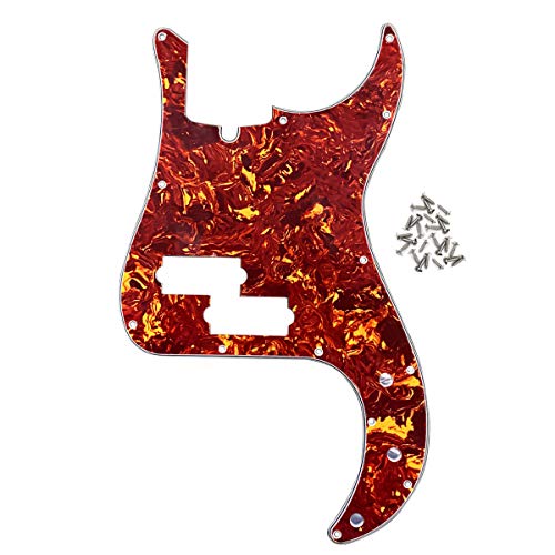 IKN 13 trous style moderne Standard P basse Pickguard 4 plis plaque à gratter pour guitare de modèles de basse de… - Les Beatles, Paul McCartney, John Lennon, RIngo Starr, George Harrison IKN 13 trous style moderne Standard P basse Pickguard 4 plis plaque à gratter pour guitare de modèles de basse de…