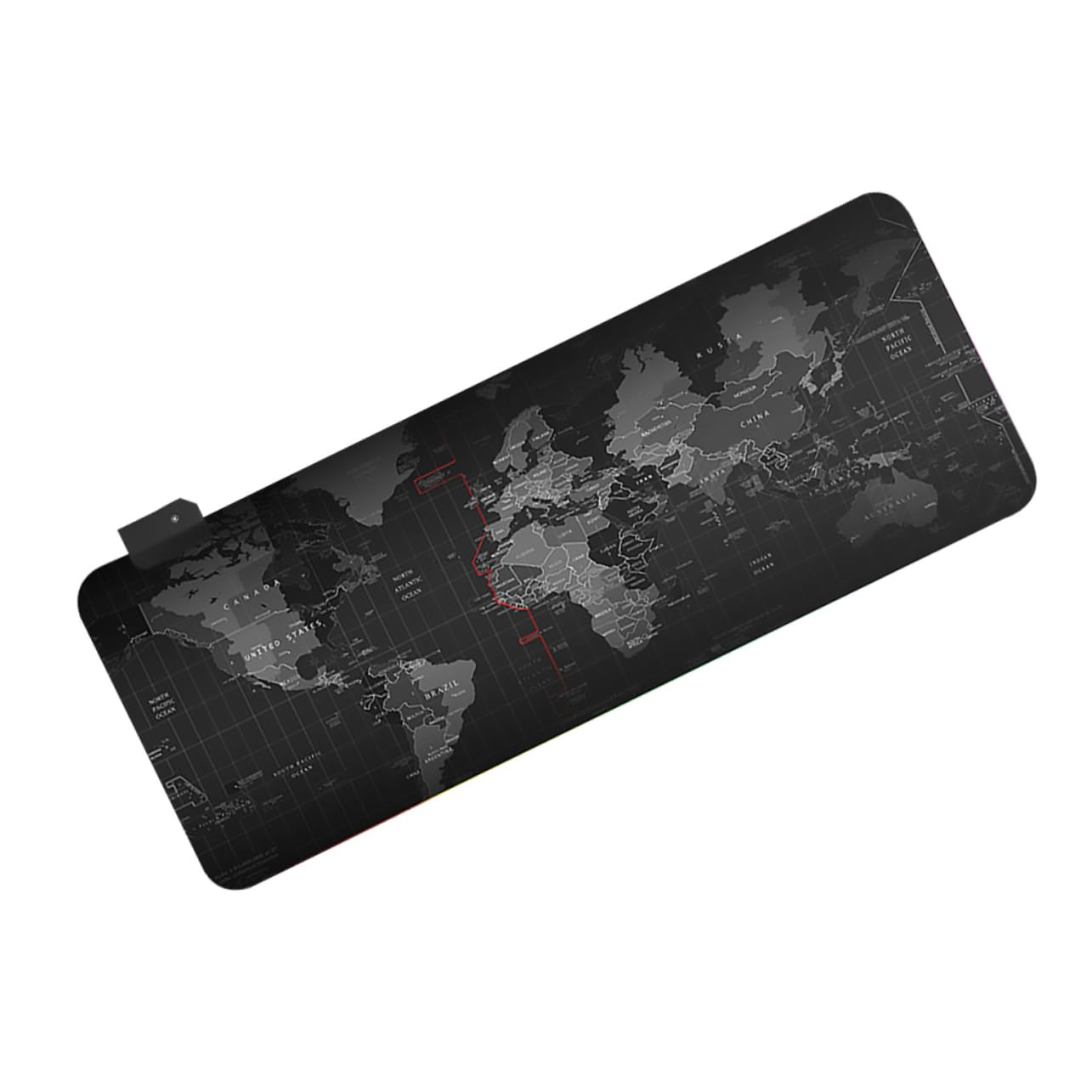 HOMSFOU Glowing Led Lighting Mode Non- Desk Accessories for Computer Elegant World Map Design for Gaming and Office