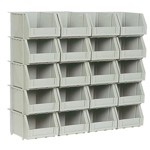 EQUIP247UK Plastic Bin Kit Wall Garage Storage Parts Bins Tool Organiser DIY Wall Rack Kit