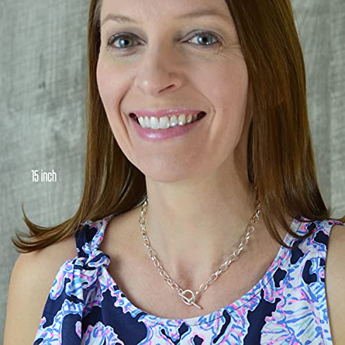 Choker Necklace Toggle Clasp in Sterling Silver3