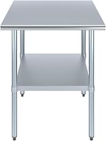 Vista 288 de Mesa de trabajo de acero inoxidable, mesa de metal