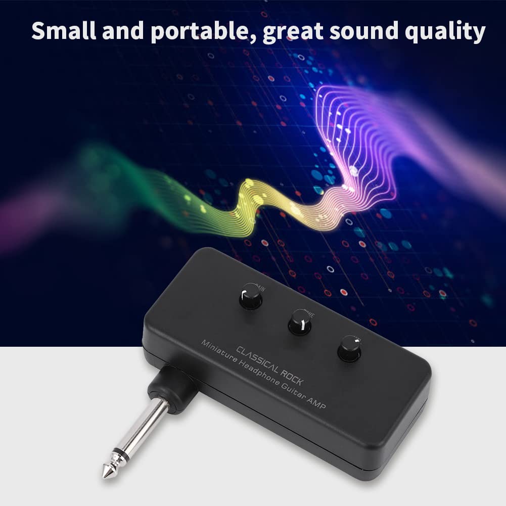 Kopfhörerverstärker, Profi Sound Tragbar Mini mit ABS Metall Gehäuse, Audioverstärker, Studioqualität for Musiker, Studio Aufnahmen, Live Bühne, Mobile Recording