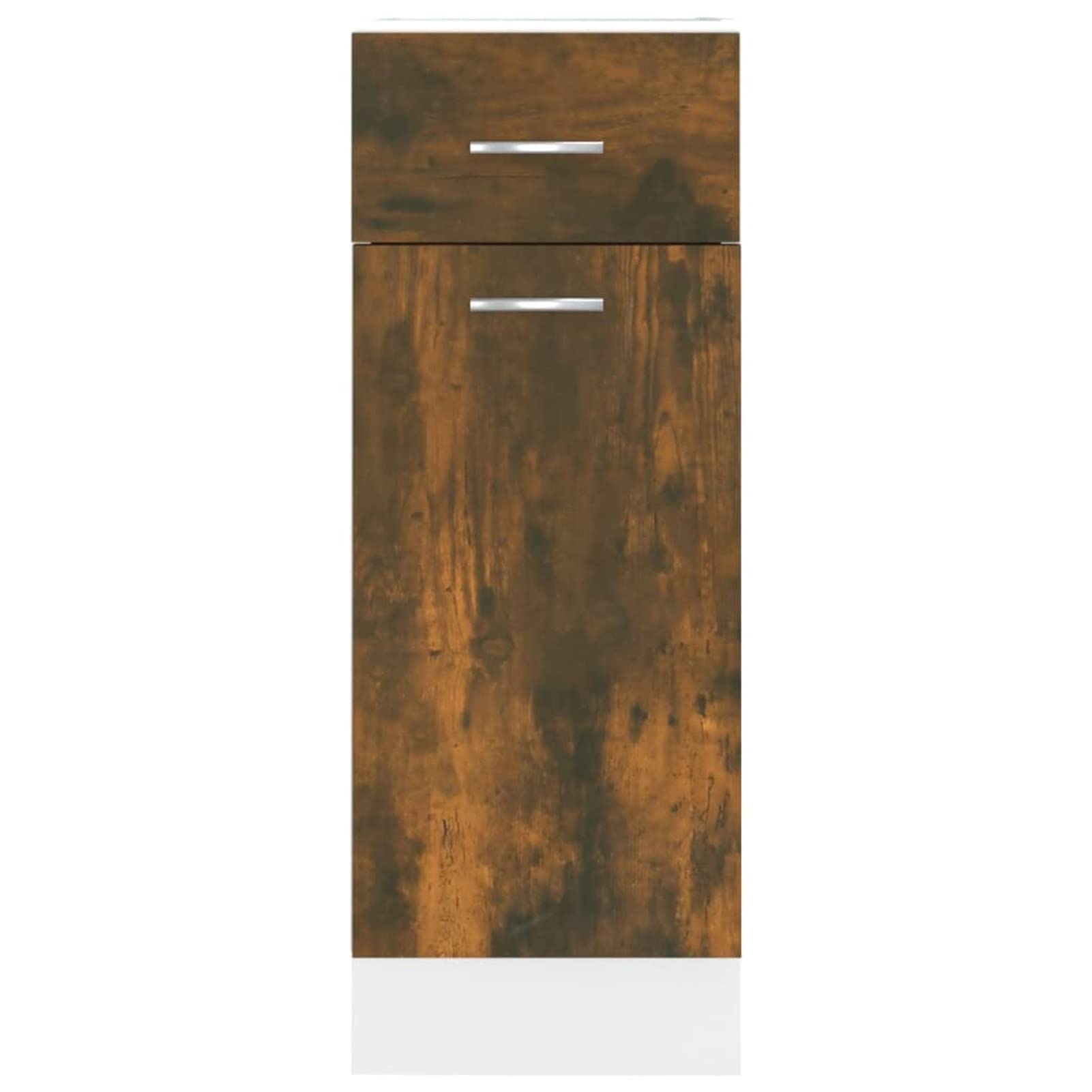 Homgoday Armario inferior de cajón de roble ahumado, 30 x 46 x 81,5 cm, madera de ingeniería, armario de cocina, armario lateral de almacenamiento, mueble de comedor, equipo de cocina, armario de