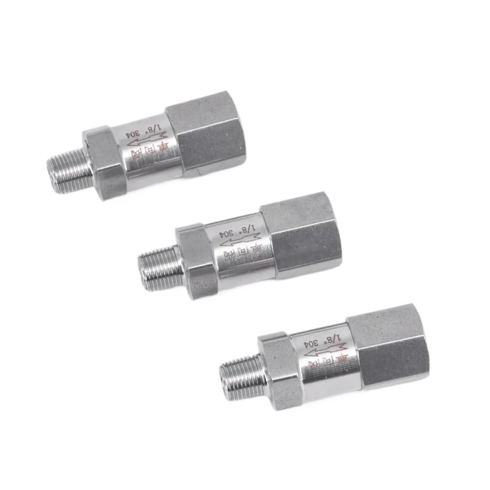 Dkgnyxnplj Men's 1/8 " /4" 3/8" /2" 3/4" " Way Check Valve Non-Return Inline 304 Stainless Steel(", Npt)