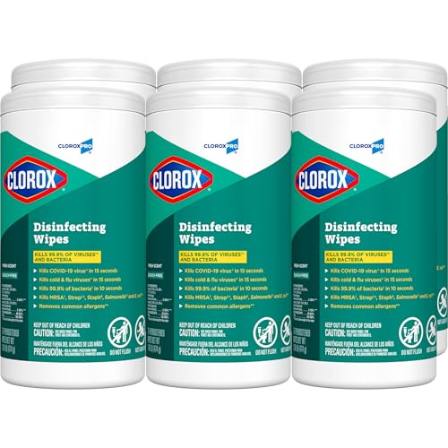 Image of CloroxPro Disinfecting Wipes, Fresh Scent, 75 Count, 6 Pack