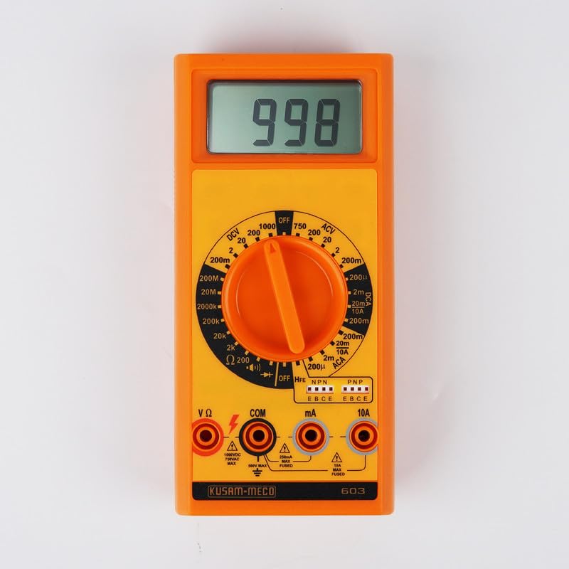 KUSAM-MECO 3½ DIGIT 2000 Counts Digital Multimeter KM 603 |8 Functions 30 Ranges|Easy To Operate| 1 Year Warranty (B0CD7FHH2D) Amazon Price History, Amazon Price Tracker