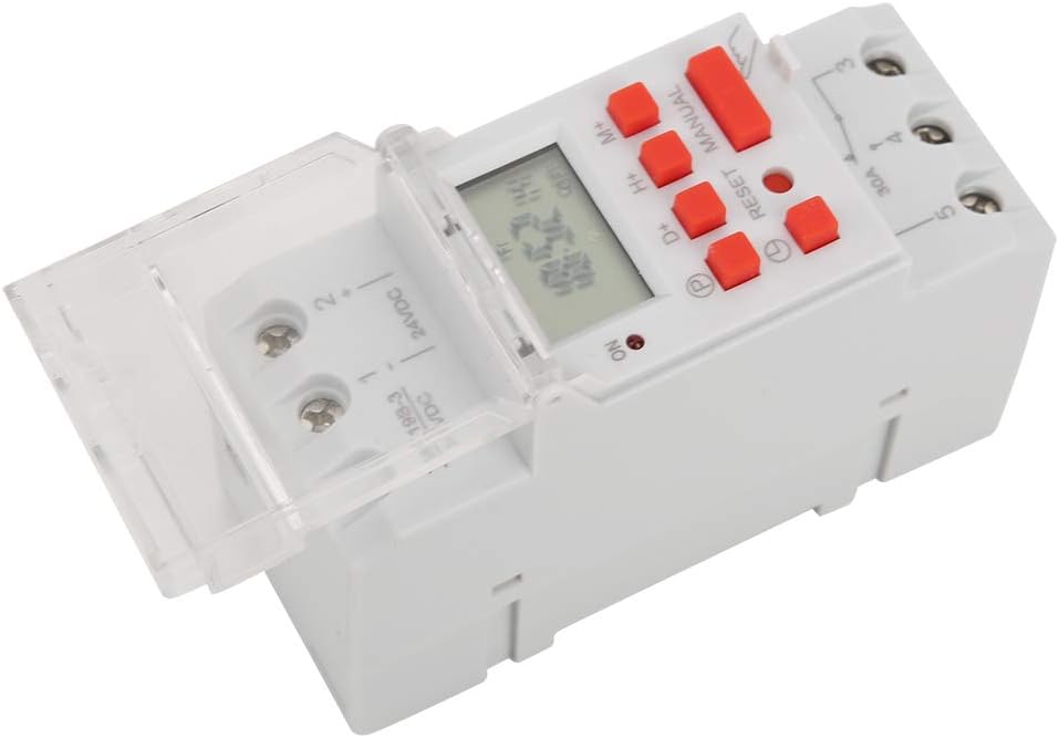 Generic Programmable Timer Switch, LCD Digital Display 16 ON Off Programs Daily Countdown Function, with Large Capacity Battery, for Lamps Lighting Equipment Home Appliances