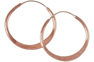 Handcrafted Hoop Earrings in Shimmering Copper