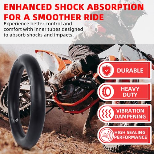 Image of AR-PRO (2-Pack) 3.00-16 3.25 /3.50-16 Inner Tubes for Dirt Bike and Off-Road Motorcycles - Heavy-Duty Butyl Rubber Tubes Compatible with 90 /100-16 100 /80-16 100 /90-16 Tires with TR4 Straight Valve Stem