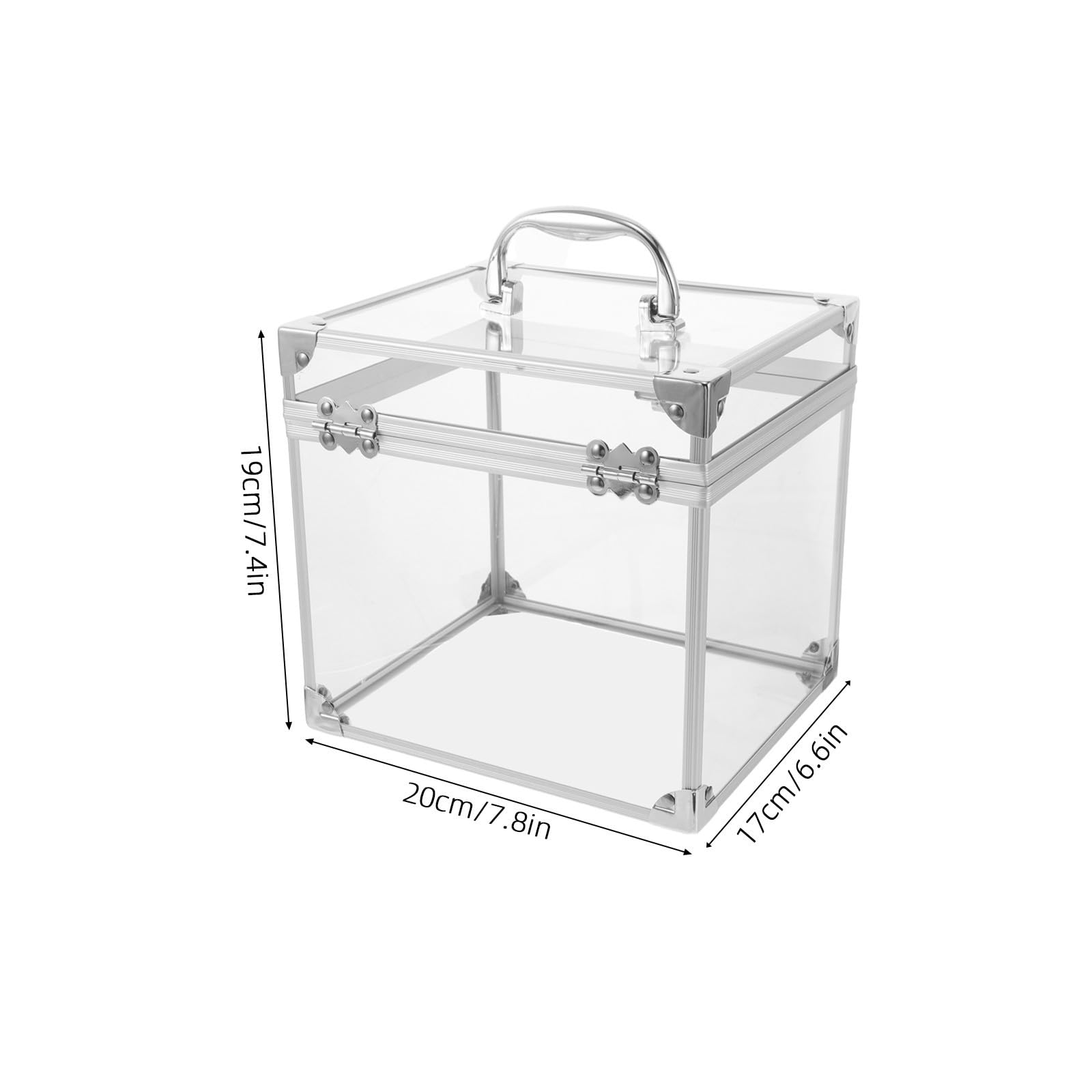 PRETYZOOM Caja Organizadora para Discos de Vinilo y CD con Tapa Segura Acrílico Transparente Grande para Almacenamiento Resistente Hogar Oficina y Sala de Música