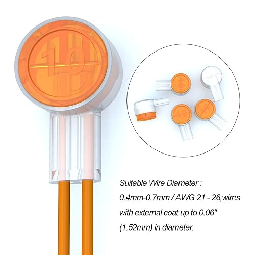 Miniatura 6 de UR 100 piezas de conector de empalme de alambre, utilizado como conector resistente a la corrosión y a prueba de humedad para conexión de cable de
