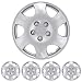 BDK Wheel Guards - (4 Pack) Hubcaps for Car Accessories Wheel Covers Snap Clip-On Auto Tire Rim Replacement for 15 inch Wheels 15" Hub Caps (8 Spokes 4 Lugs)