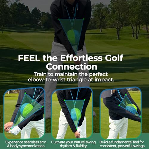 Golf Training Aid Ball for Impact Precision & Consistent Swings - Master Body Connection to Fix Slicing, Scooping & Chicken Wing | Simple and Effective Golf Training Tool for All Skill Levels (M) - Thumbnail 5