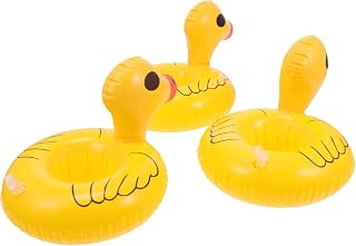 BESPORTBLE 1juego Portavasos Inflables De Animales De Divertidos para Bebidas Agua Flotadores Coloridos para Piscina y Fiestas Diseño Adorable y Funcional